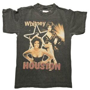 Whitney Houston Shirt Mens Small Gray Graphic Tee Game Changer‎ Music Icon